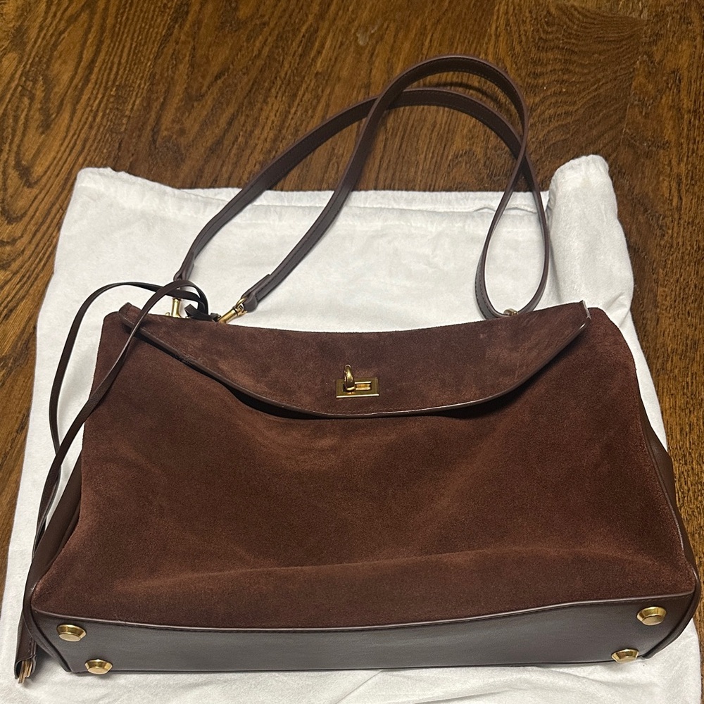 Elegant Brown Suede Women's Bag